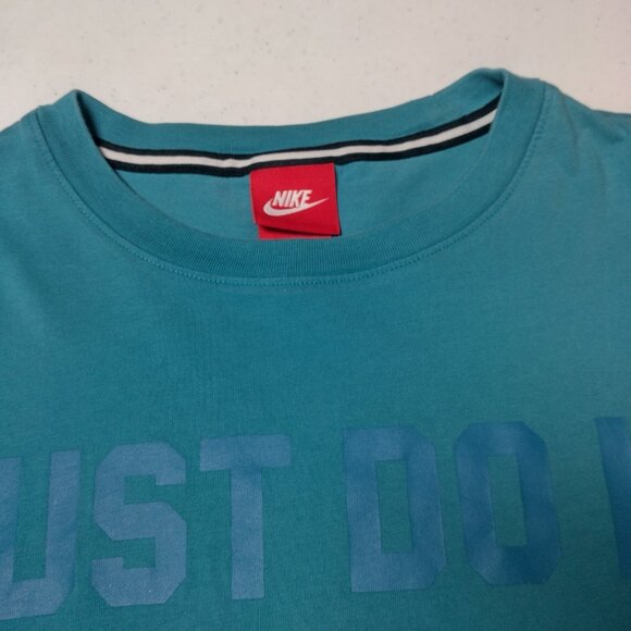 Nike Just Do It Shirt Women S Blue 1995 Rerto Sports Jersey Athletic Blokecore - Picture 9 of 9